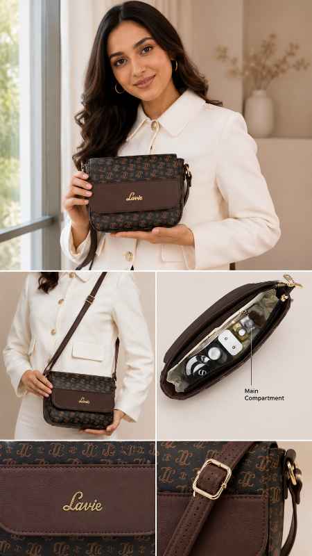 Lavie Woman's Broxa Flap Crossbody Sling Bag Back